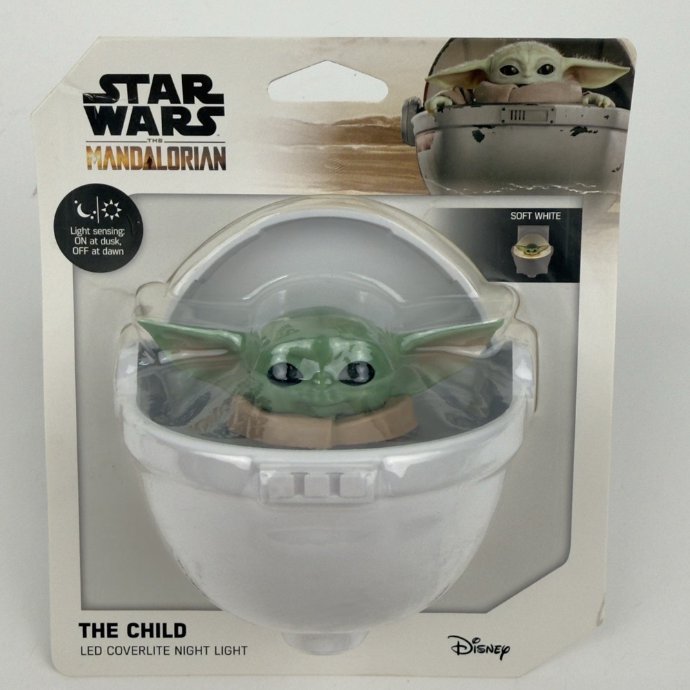 Star Wars Mandalorian Grogu Baby Yoda LED CoverLite Night Light Jasco 53234 New